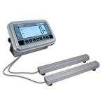 a digital scale with two metal bars